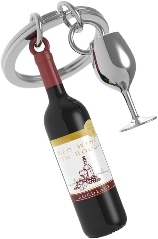 Metalmorphose - Keychain Red Wine & Glass