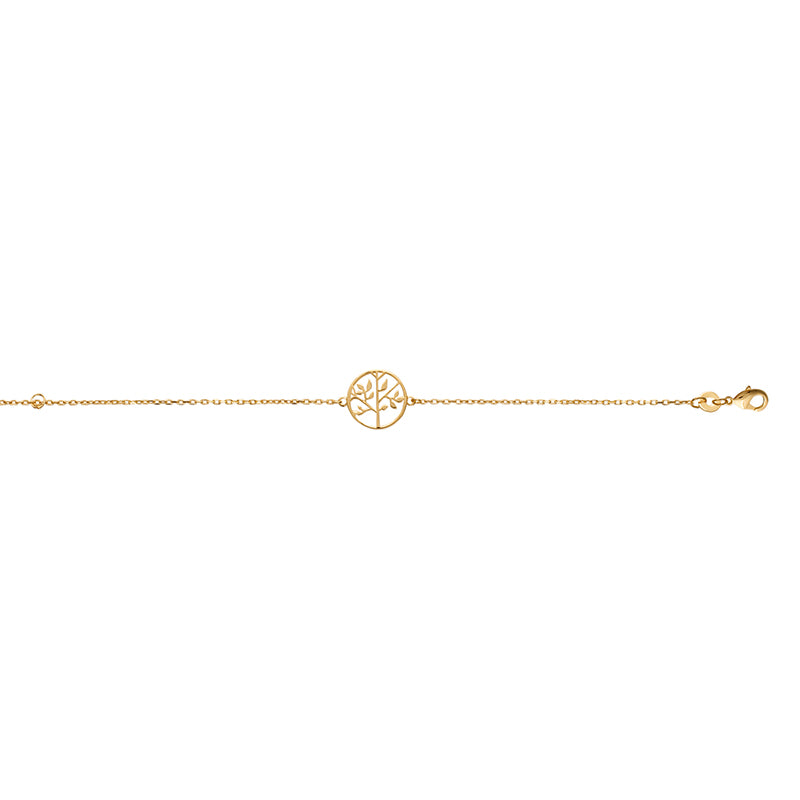 18ct Yellow Gold Plated Tree Of Life Bracelet