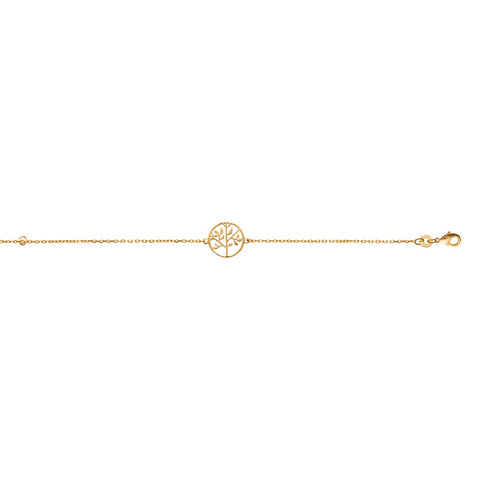 18ct Yellow Gold Plated Tree Of Life Bracelet
