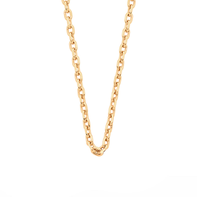 18ct Yellow Gold Plated 45cm Cable Chain