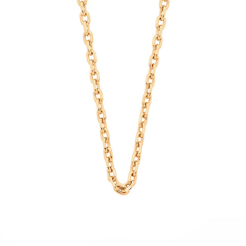 18ct Yellow Gold Plated 45cm Cable Chain