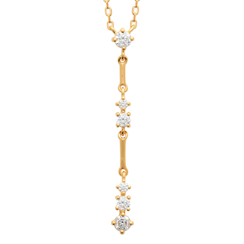 18ct Yellow Gold Plated Cubic Zirconia Necklet
