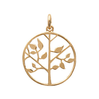 18ct Yellow Gold Plated Tree Of Life Pendant