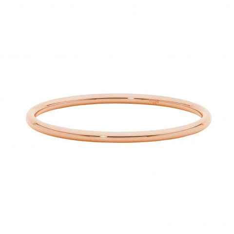 Stainless Steel Rose Gold Plated 4mm Solid Golf Bangle