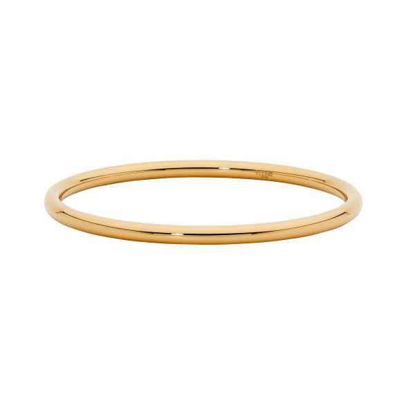 Stainless Steel Gold Plated 4mm Solid Golf Bangle
