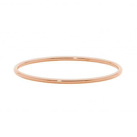 Stainless Steel Rose Gold Plated 3mm Solid Golf Bangle