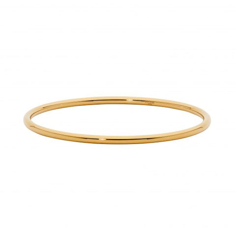 Stainless Steel Gold Plated 3mm Solid Golf Bangle