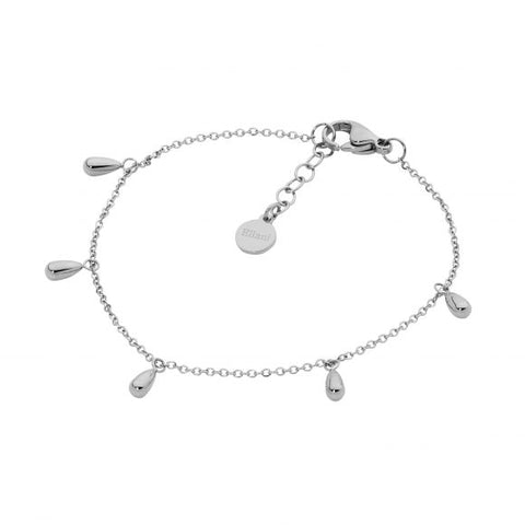 Stainless Steel Bracelet With Hanging Tear Drops