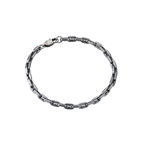 Blaze Stainless Steel Anchor Mariner Style Link Bracelet