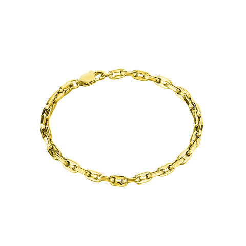 Blaze Stainless Steel Anchor Mariner Style Link Bracelet