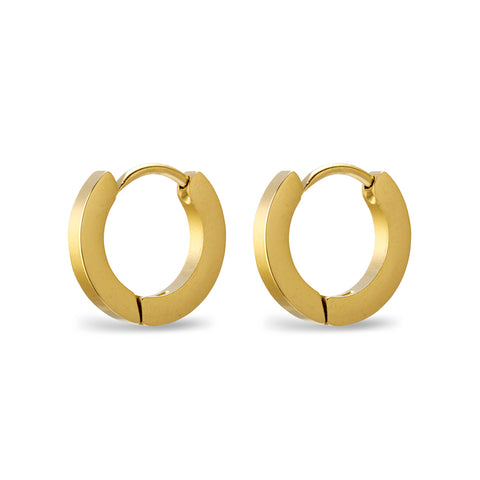 Blaze Gold Plated Stainless Steel Huggies