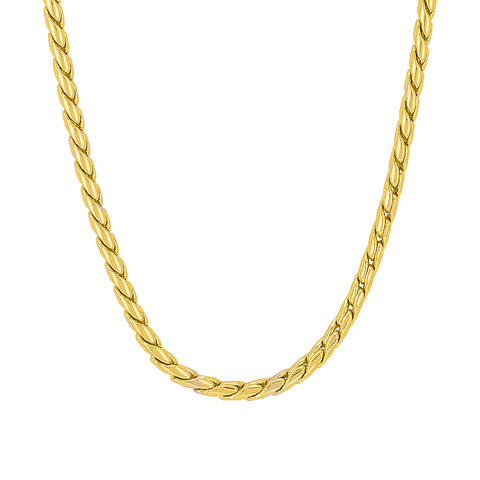 Blaze Gold Plated Stainless Steel Serpentine Necklace