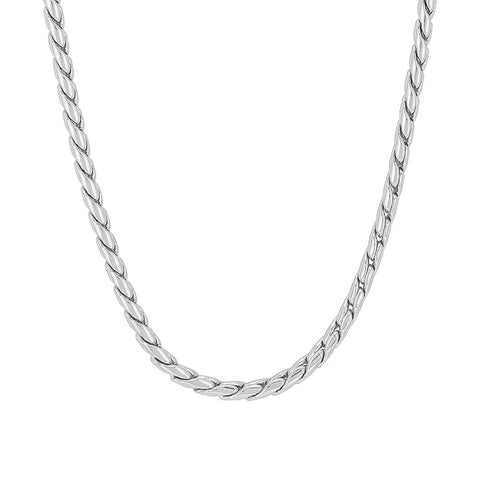 Blaze Stainless Steel Serpentine Necklace