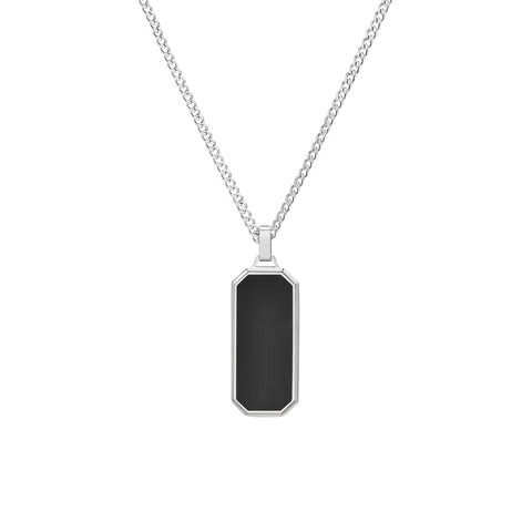 Blaze Stainless Steel Blackonyx Tag Pendant