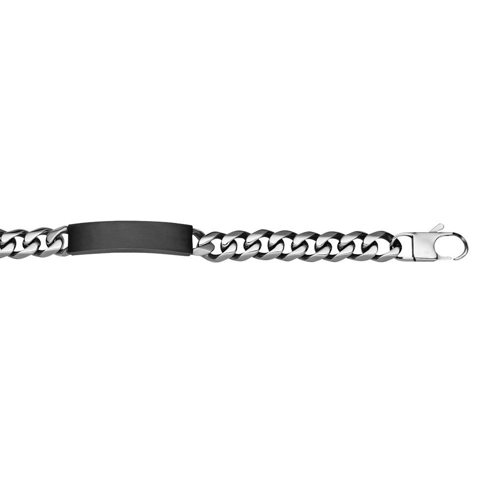 gents s/s black ID bracelet