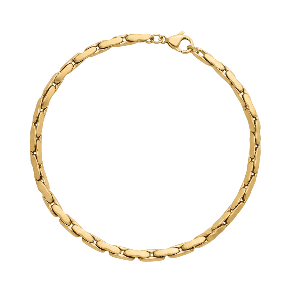 Blaze Stainless Steel Matte Gold Bracelet