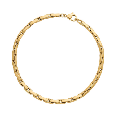 Blaze Stainless Steel Matte Gold Bracelet