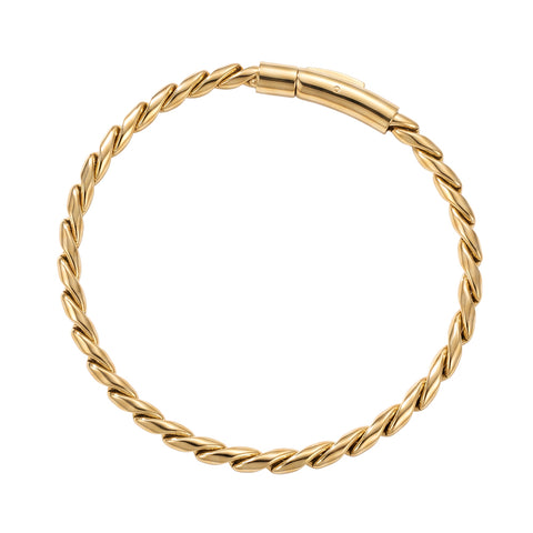 Blaze Gold Plated Stainless Steel Serpentine Link Bracelet