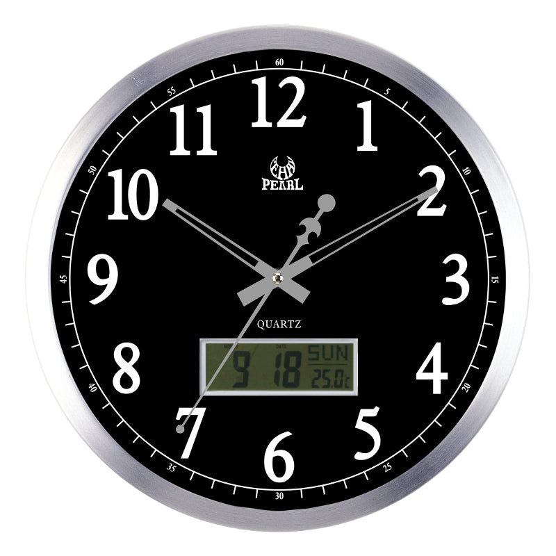 Analogue Clock With Day, Date, Month & Temperature LCD Display