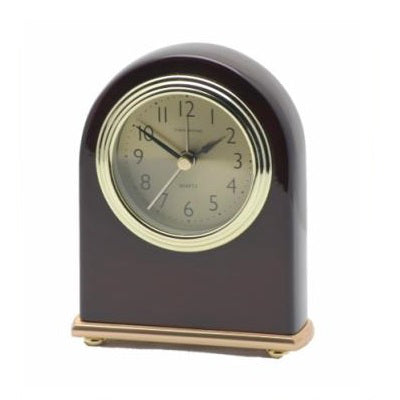 Arch Shape Table Clock In Piano Finish Timber