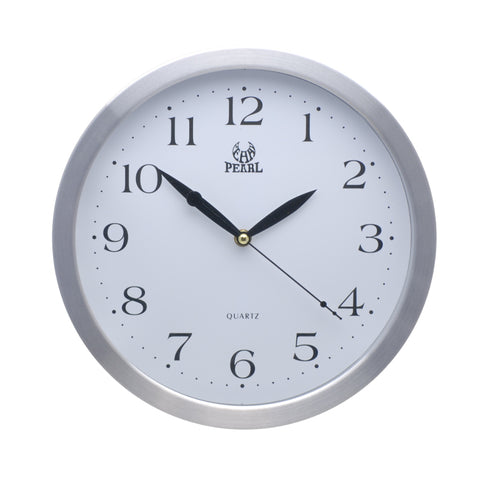 Brushed Aluminium Wall Clock