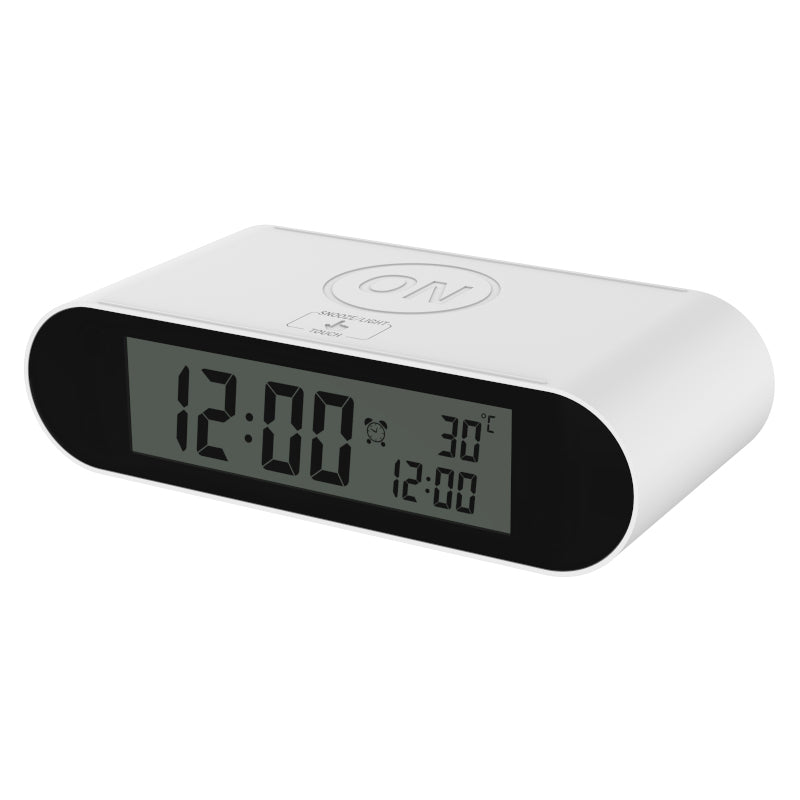 LCD Alarm Clock White