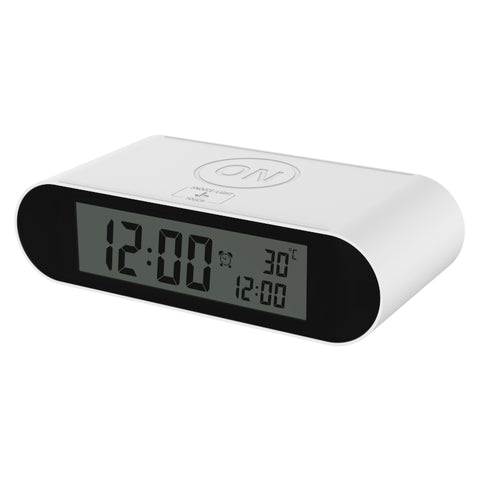 LCD Alarm Clock White