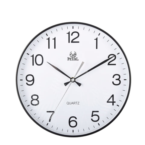 30cm Wall Clock With Narrow Black Rim