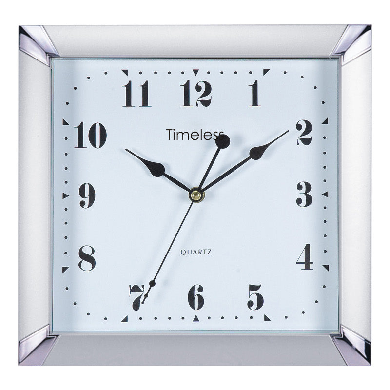 Classic Square Wall Clock In White
