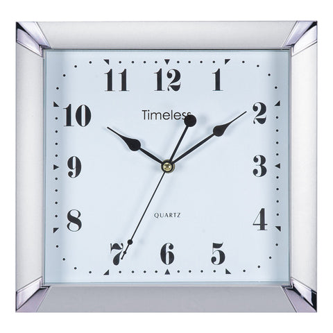Classic Square Wall Clock In White