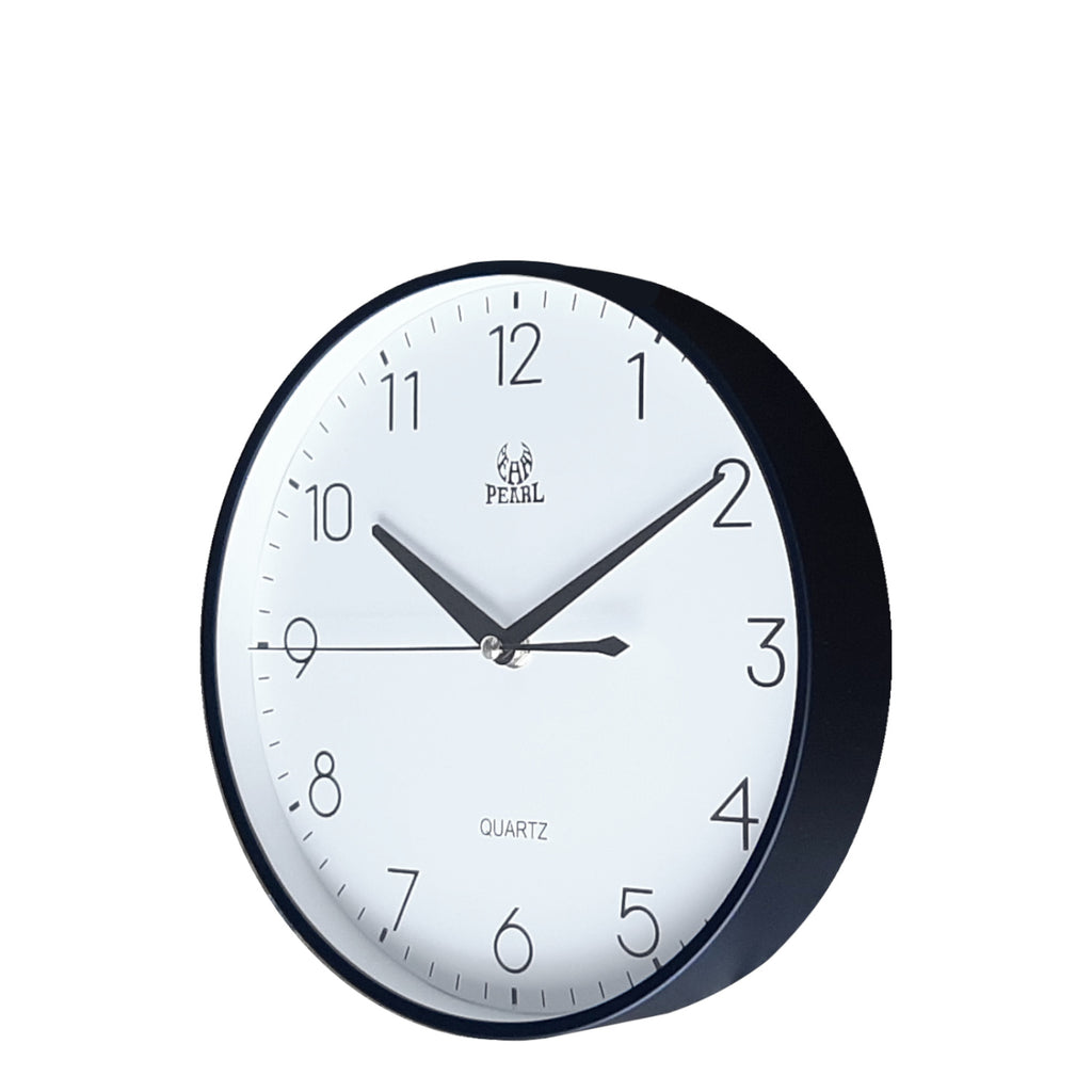 Black Plastic 26cm Wall Clock