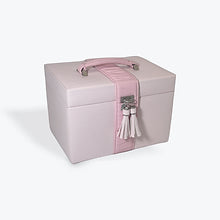 Large Pink Leatherette Jewellery Box