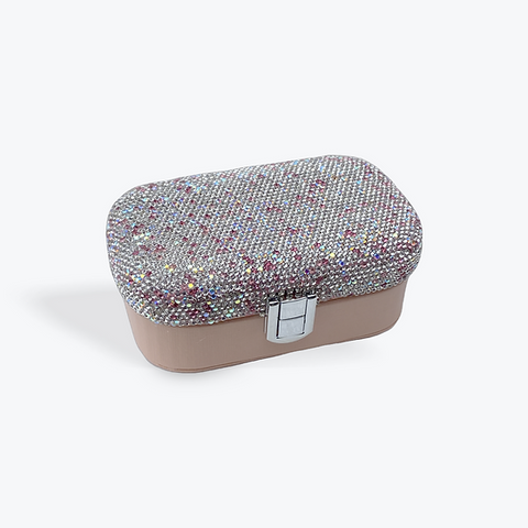 Jewel Box With Diamonte Lid Pink