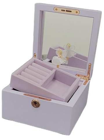 Jewel Box Wooden With Ballerina Lilac