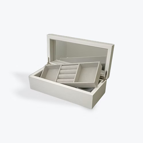 Small Wooden Jewel Box White
