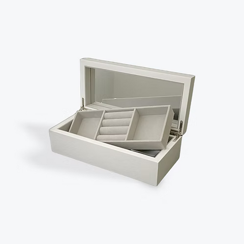 Small Wooden Jewel Box White