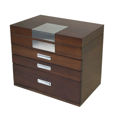 Brown Jewellery Box In Matte Finish