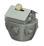 Pewter Finish Noah's Ark Money Box