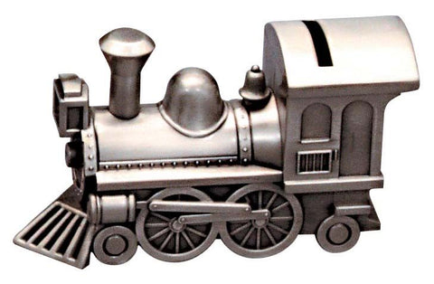 Pewter Finish Train Money Bank