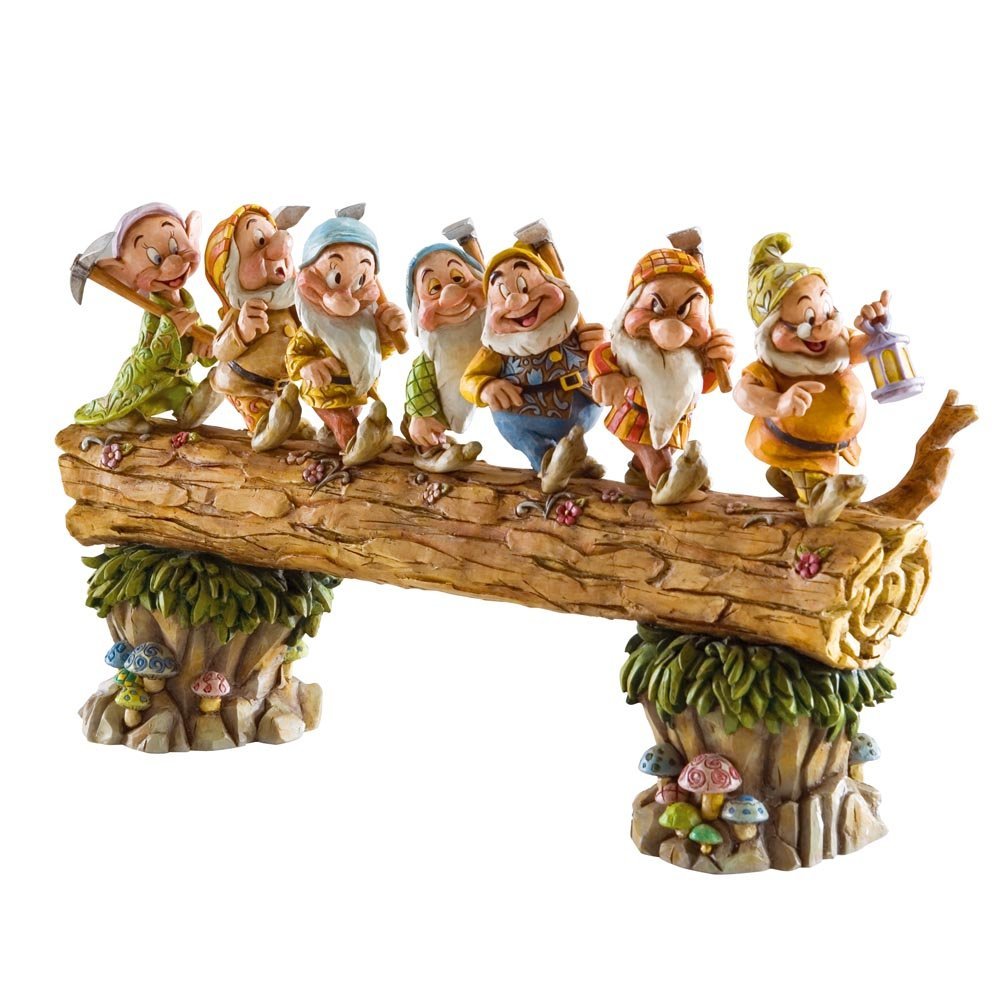 Seven Dwarfs on Log Disney Traditions Figurine