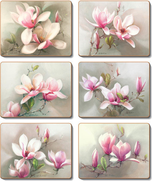 Magnolias Coasters Set of 6