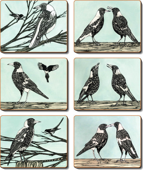 Magpie song placemats Set of 6