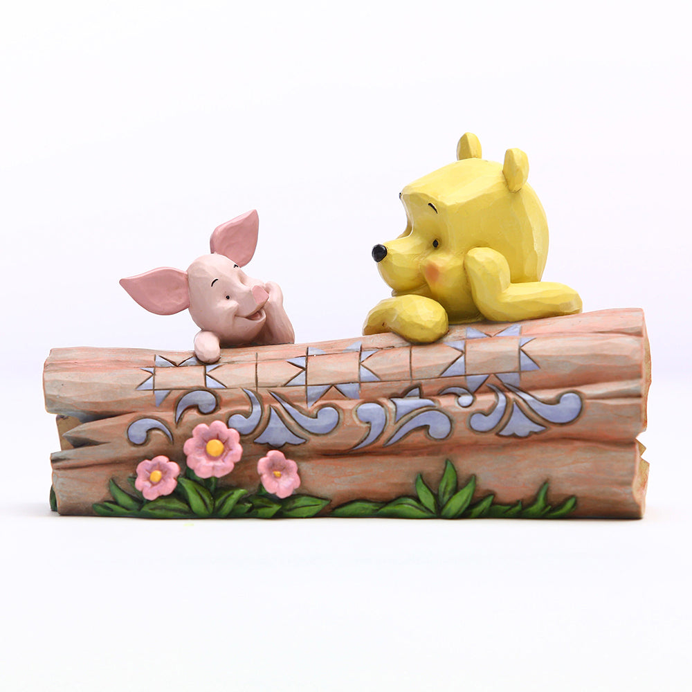 Pooh & Piglet On Log Disney Traditions Figurine