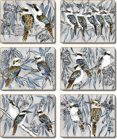 Kookaburra Laugh Coasters Set of 6