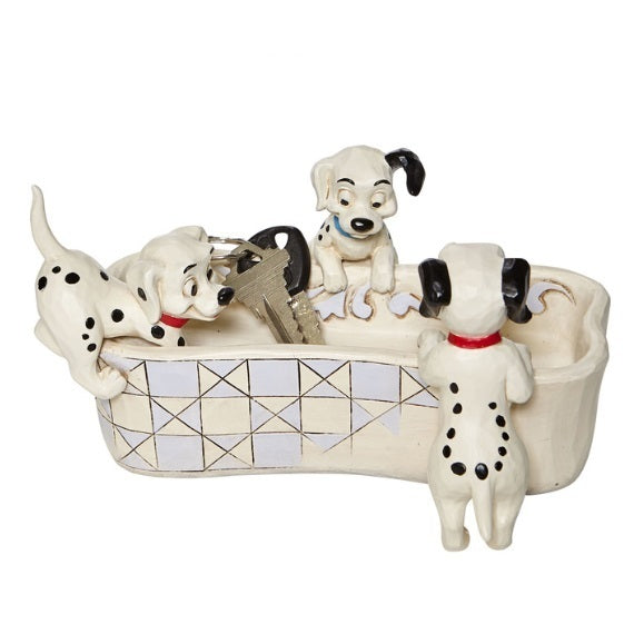 101 Dalmatians Bone Dish Puppy Bowl Disney Traditions Figurine
