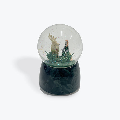 Girl With Deer Snow Dome