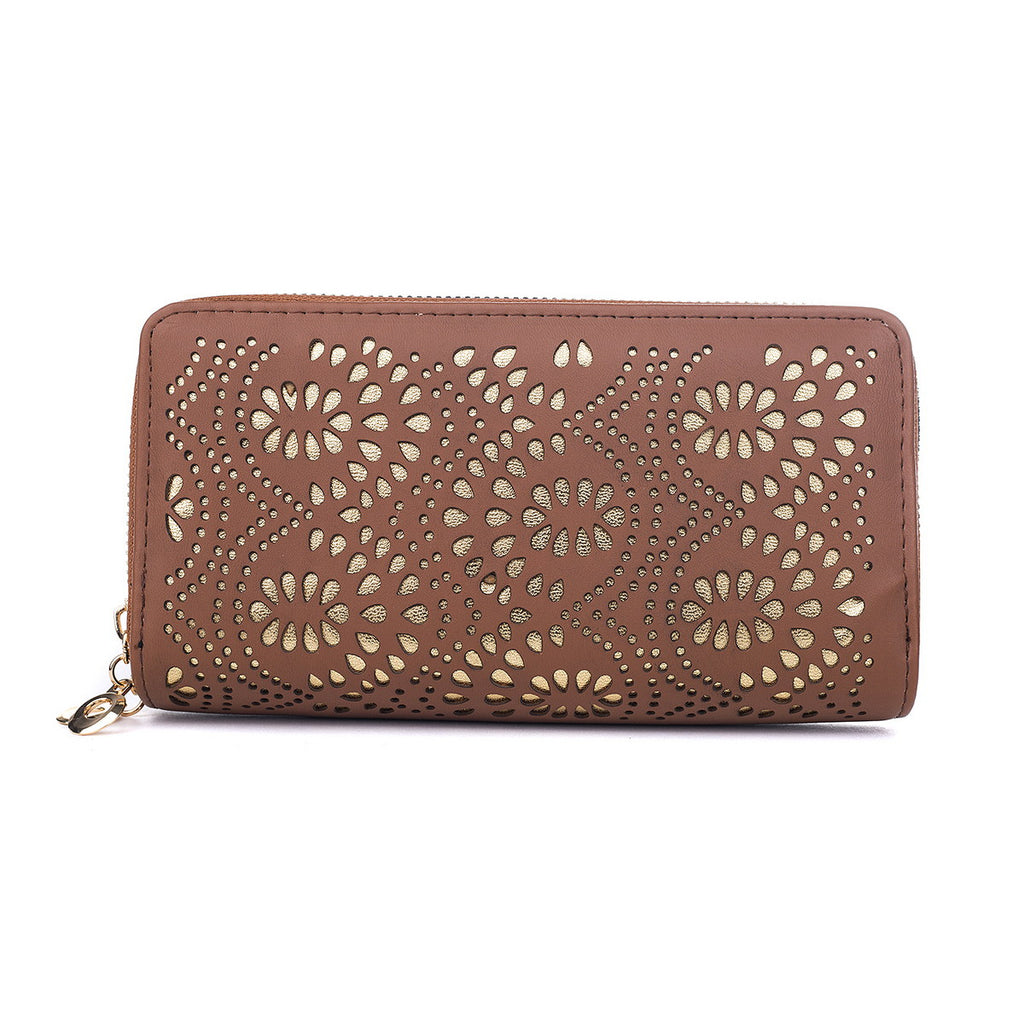 Caramel and Gold Underlay Purse