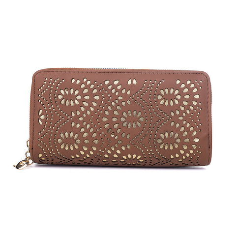 Caramel and Gold Underlay Purse