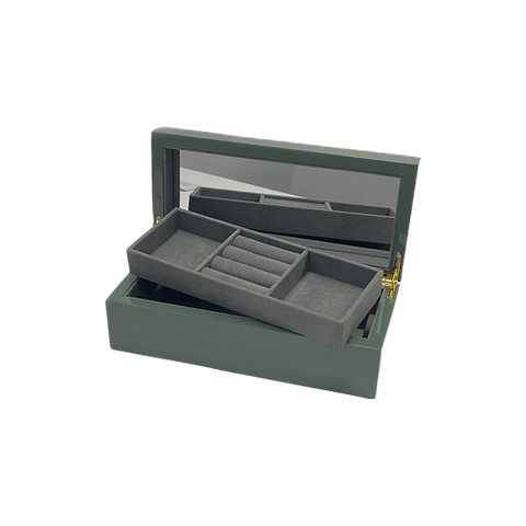 Small Wooden Jewel Box Olive