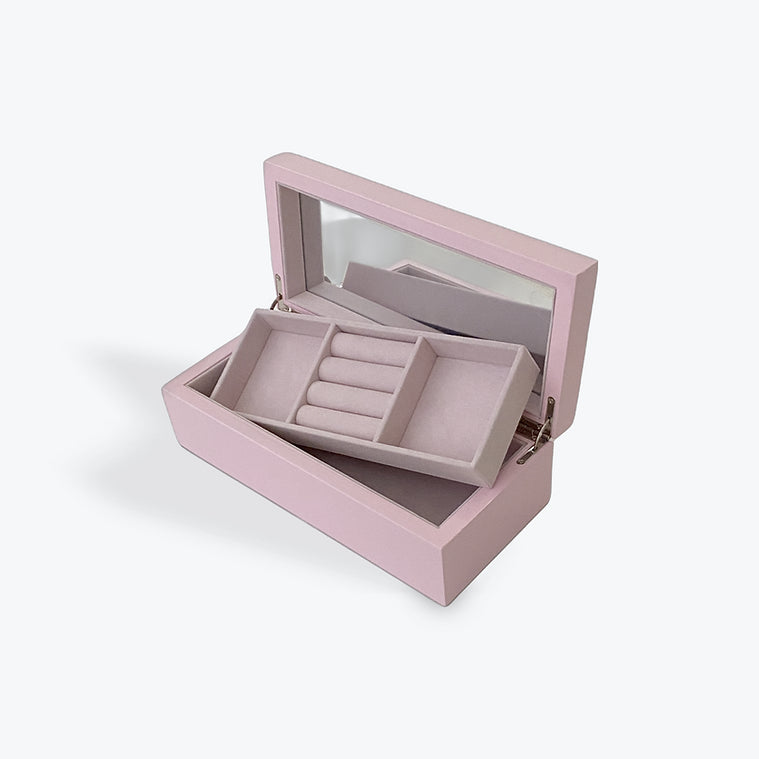 Small Wooden Jewel Box Pink
